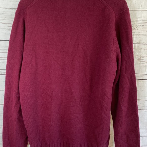 J. McLaughlin L Tate Cashmere Sweater Burgundy 1/4 Zip Knit Men Holiday $495 - Picture 6 of 9